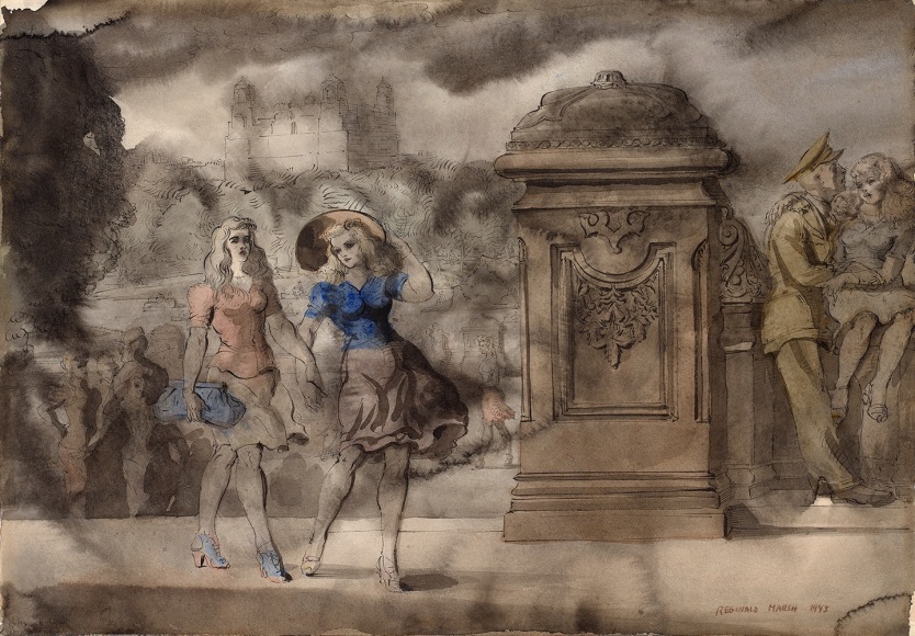 Reginald Marsh (1898-1954), Walking in the Park, 1943