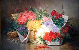 Abbott Fuller Graves (1859-1936), Still Life with Roses, Lilacs and Forget-me-Nots, 1888