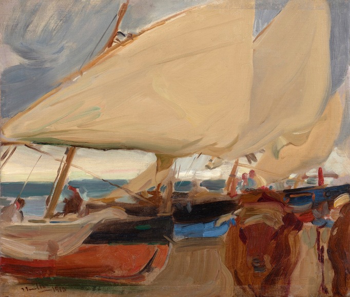boats on the beach