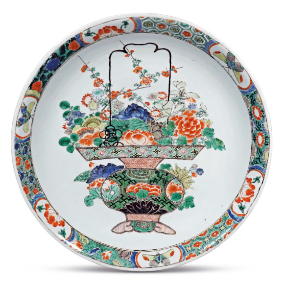 Chinese Famille Verte Porcelain Plate