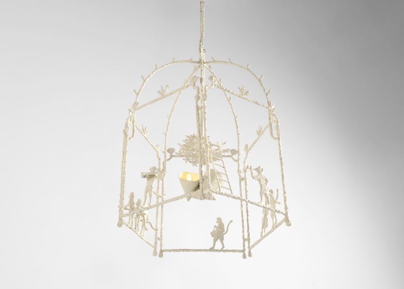 monkeys muscians cane chandelier