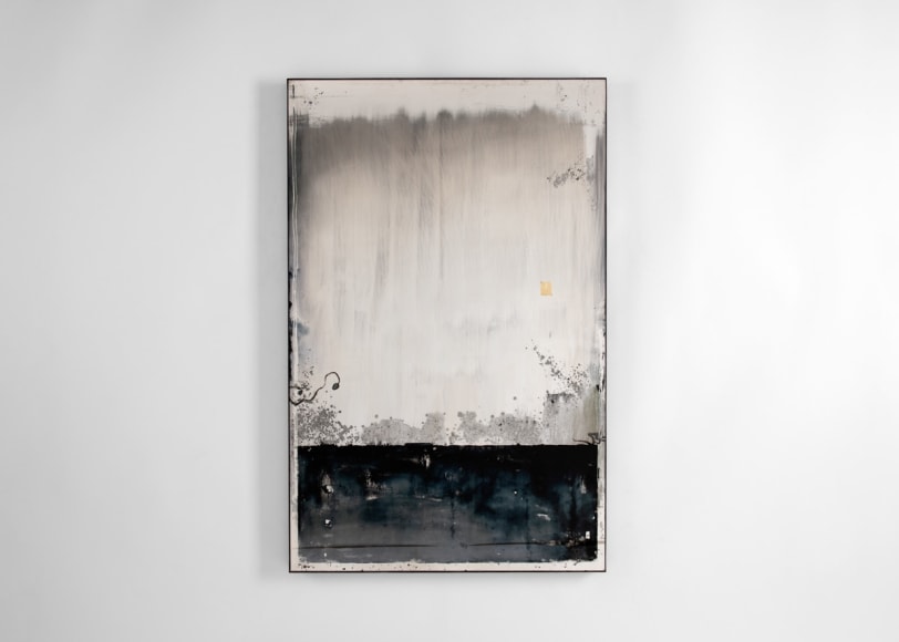 絵画 Mirror_Oil No.1 祝福を受けとる」＊インテリアート絵画 絵画 coco iro crystal