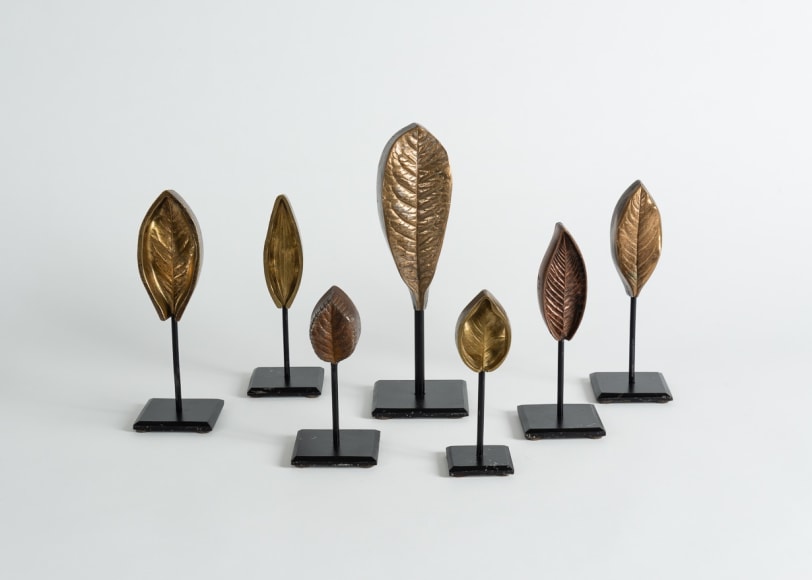 Selection of Bronze Leaf Sculptures