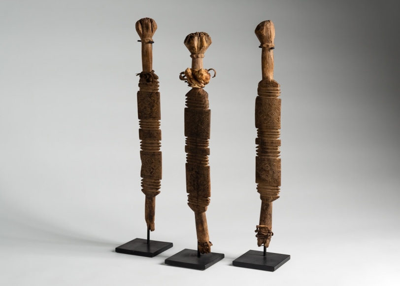 Set of Three Ceremonial Staves