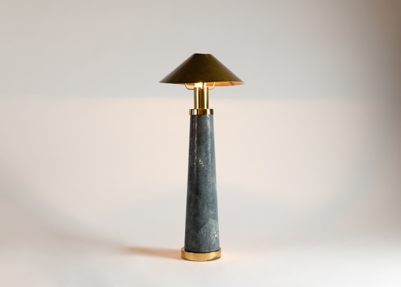 Karl Springer Shagreen Table lampKarl Springer Shagreen Table lamp