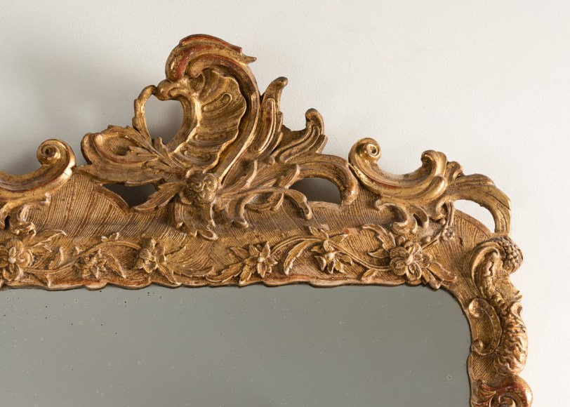 pair of gilt carved wood mirrors