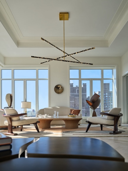 Fanning tier lighting