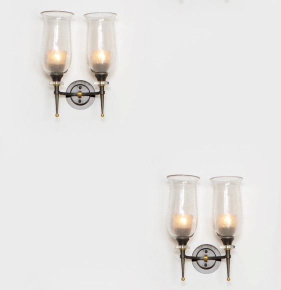 Pair of Maison Leleu Sconces