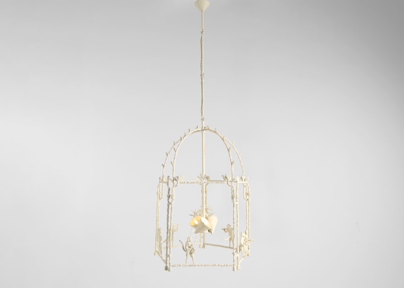 monkeys muscians cane chandelier