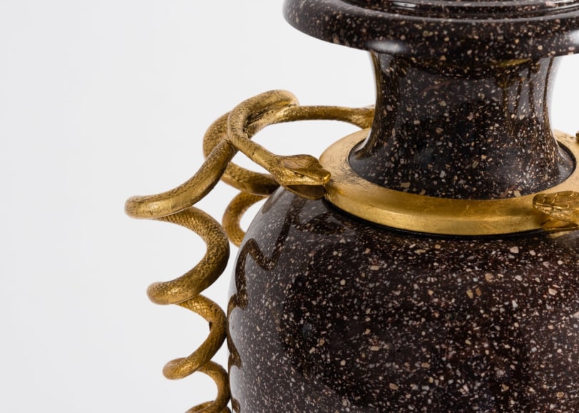 Urn with Flared Rim on a Square Base