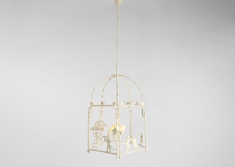 monkeys muscians cane chandelier