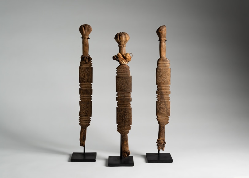 Set of Three Ceremonial Staves