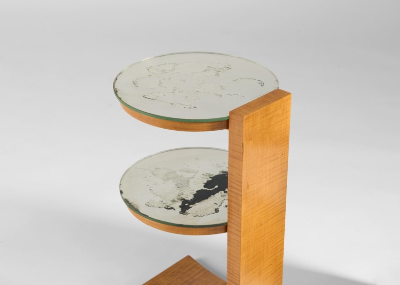 pair of leleu side tables