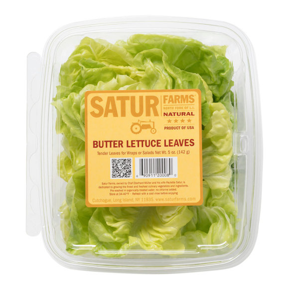 Butter Lettuce Leaves in Retail Clamshell Pack