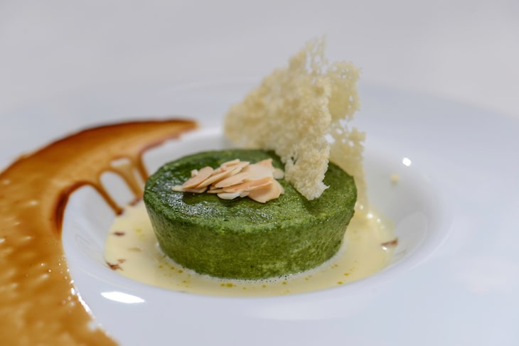 baby Spinach and Garlic Flan