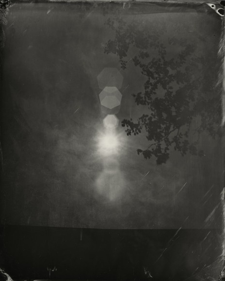 Black and white landscape tintype photograph