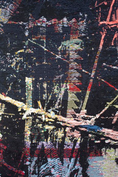 Detail of Rachel Meginnes weaving