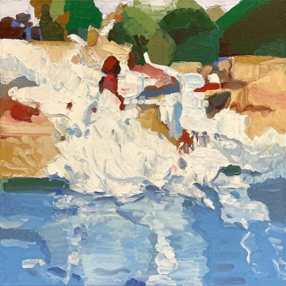 Abstracted bodies at the beach, by Faris McReynolds