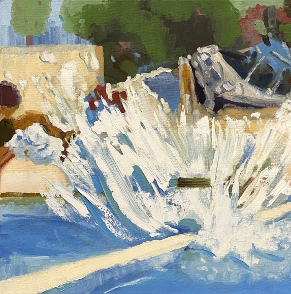 Abstracted bodies at the beach, by Faris McReynolds