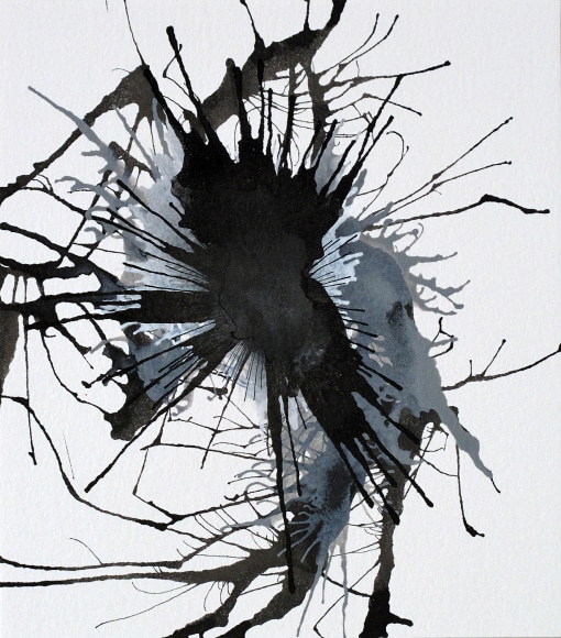 Ben Nixon  Score, 2021, black and grey spider like abstraction