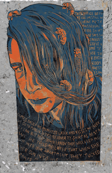 portrait printed on handmade paper