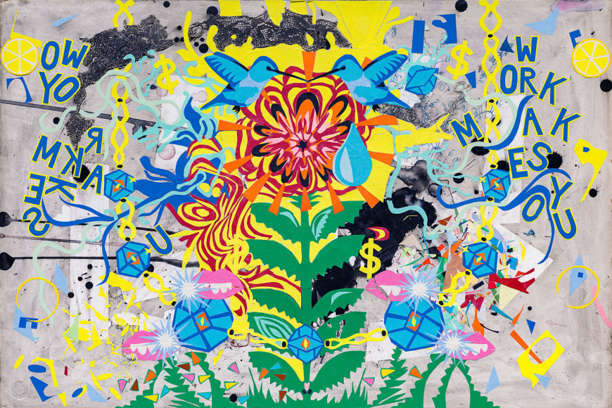 Abstract collage work by Nava Lubelski