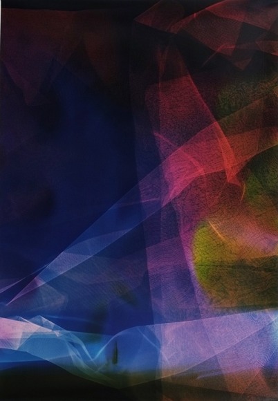 Bryan Graf, Lagoon Platoon, 2014, 40 x 30 inches, Photogram, unique