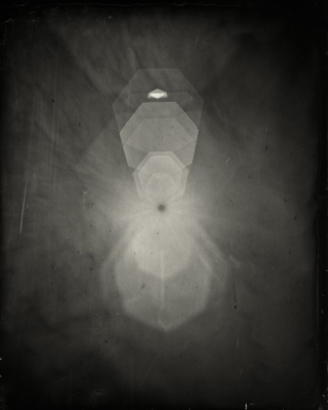 Black and white landscape tintype photograph