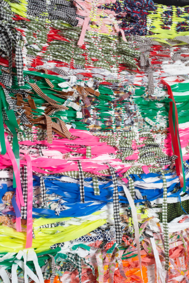 Detail of Rachel Meginnes weaving