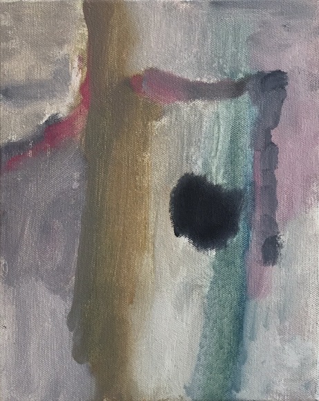 An Hoang, Untitled (walking shadows), 2016, oil on canvas, 10 x 8 inches, paintings