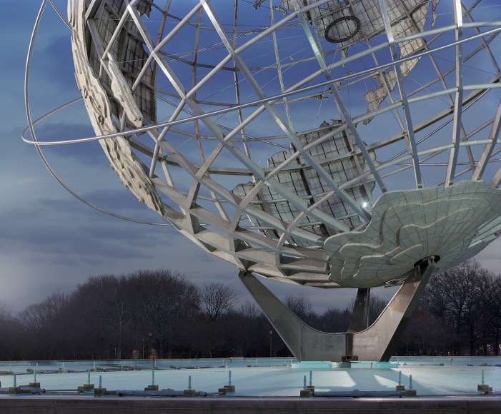 Jade Doskow  New York 1964 World's Fair, Peace Through Understanding, Unisphere, 2009   30h x 40w in.  Photographs, Fine Art, Contemporary Art