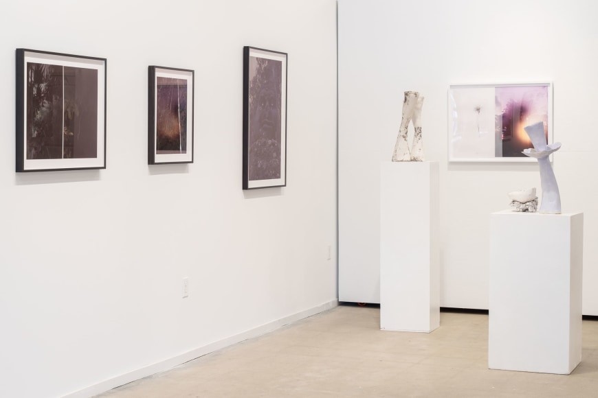 Gallery installation view of Sandi Haber Fifield and Laura Letinsky