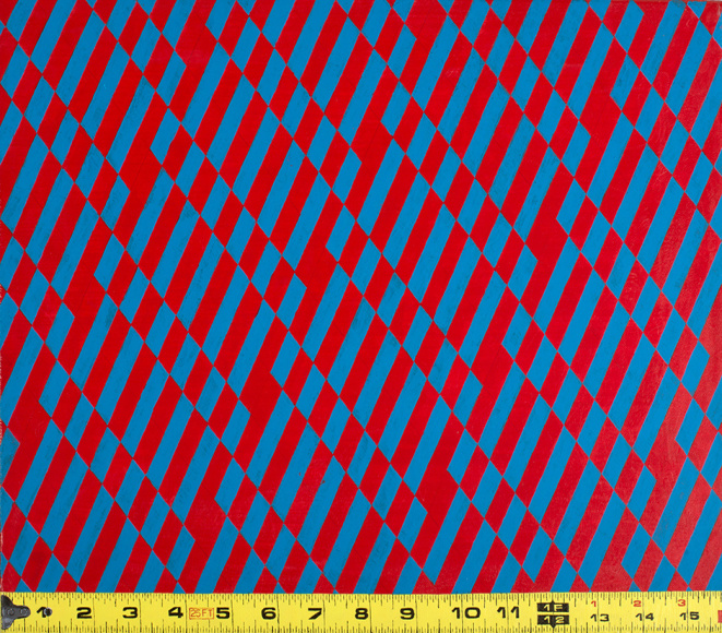 Hannah Cole, Primary Colors, 2014, Acrylic on canvas, 14h x 16w in, 35.56h x 40.64w cm