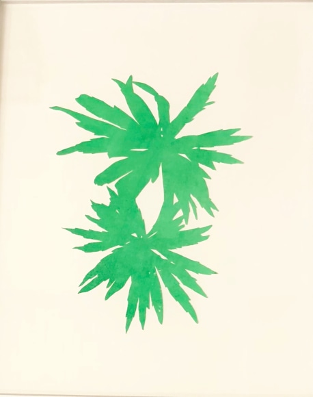 Hannah Cole  Sister Starburst Weed, 2018  watercolor on cut paper  11h x 14w in,  art, downtown asheville