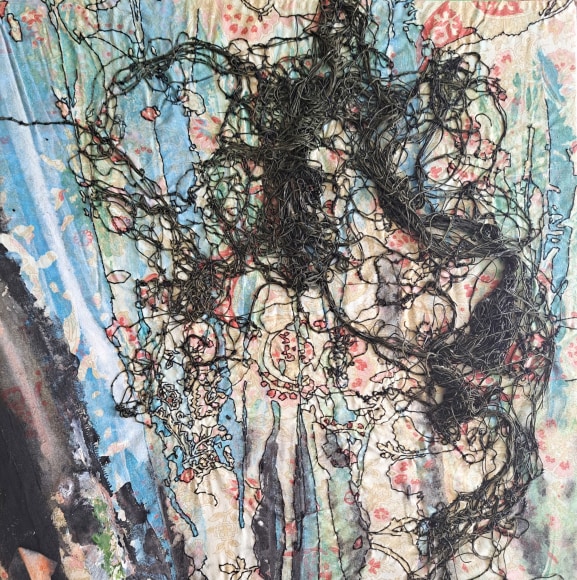 Abstract textile work by Nava Lubelski