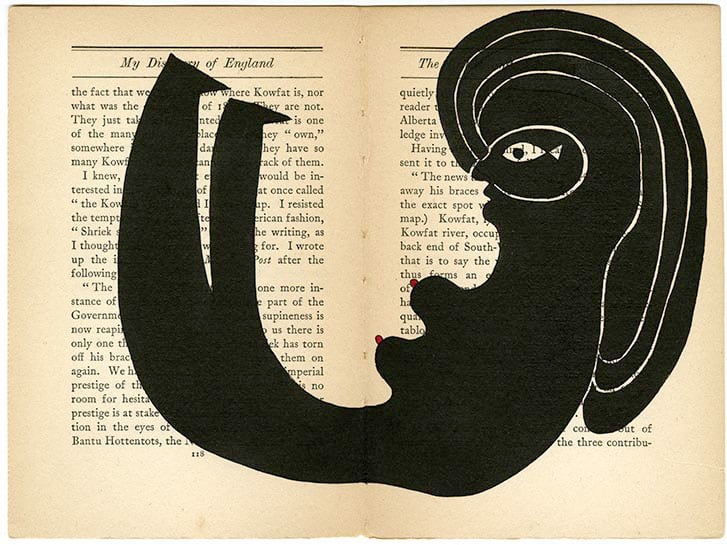 Drawing on book page of graphic figure on their back, by Yen-Hua Lee