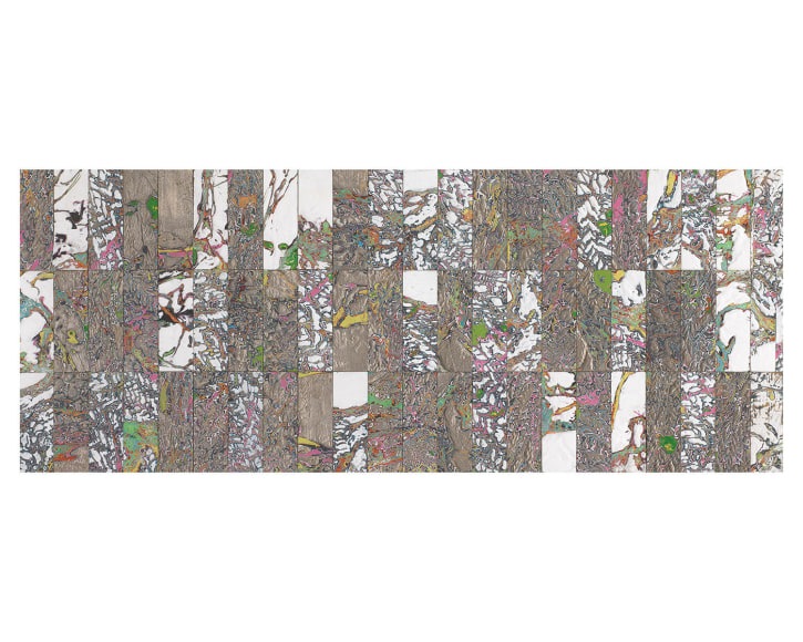 Randy Shull  Silver Siesta, 2019  acrylic on panel  20 1/2h x 51w in