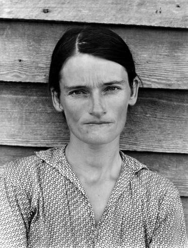 Walker Evans, Tenant Farmer's Wife, Alabama, 1936, Gelatin silver print, 10h x 8w in, from the Ives/Sillman Portfolio
