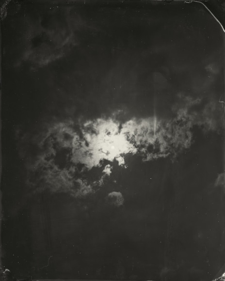 Black and white landscape tintype photograph