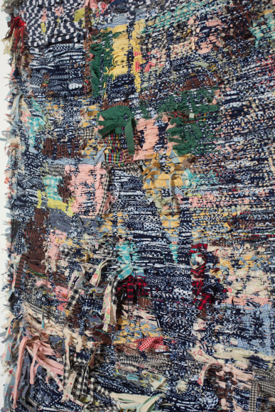 Detail of Rachel Meginnes weaving