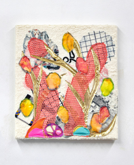 Colorful abstract mixed media work by David B. Smith