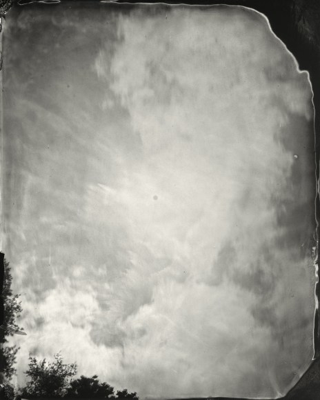 Black and white landscape tintype photograph
