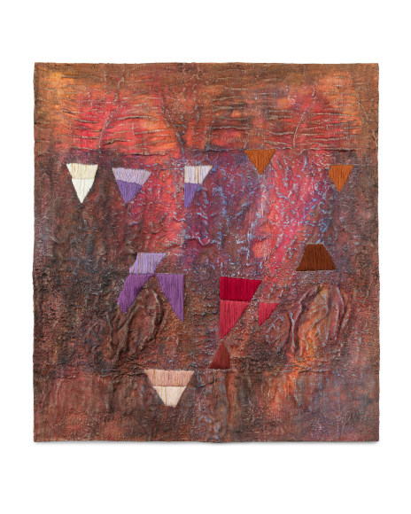Abstract textile work by Erin E. Castellan