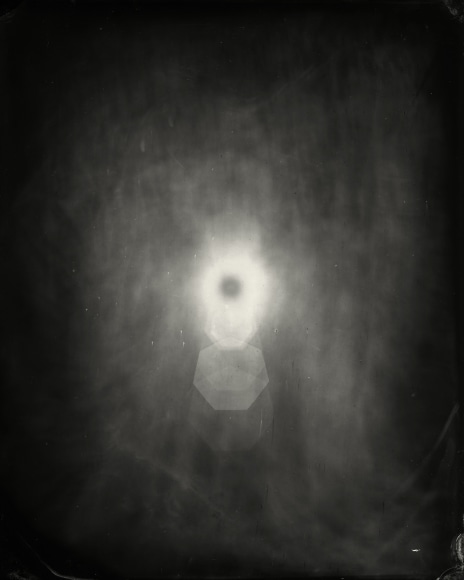 Black and white landscape tintype photograph