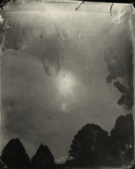 Black and white landscape tintype photograph