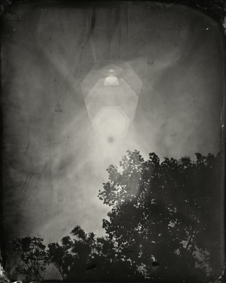 Black and white landscape tintype photograph