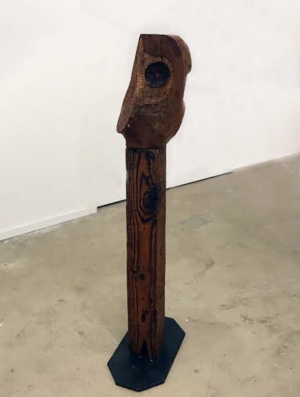 Gerald van de Wiele  Orpheus, 2008  Applewood  18h in, hand carved bird like sculpture on hand made base