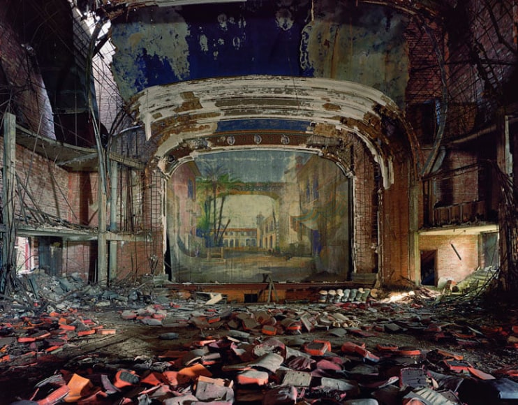 Andrew Moore, Palace Theater, Gary, Indiana, 2008, Archival Pigment Print, 30h x 40w in, 76.20h x 101.60w cm, Photography
