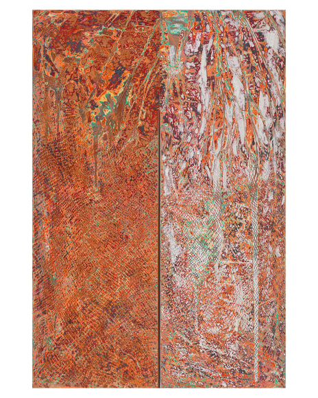 Randy Shull  Double Vision, 2019  acrylic, hammock on panel  60h x 40w in