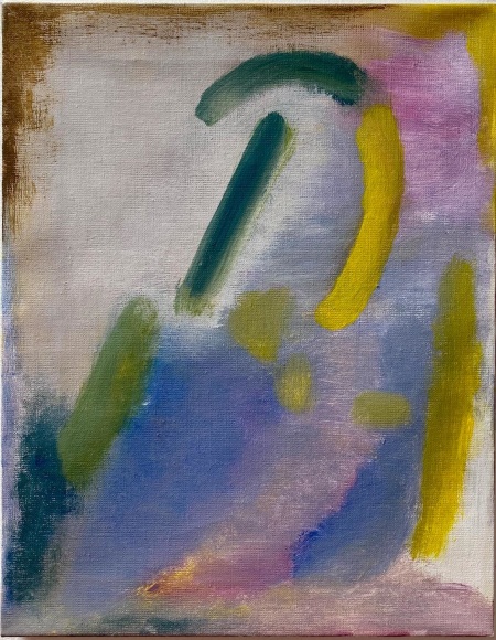 Abstract oil on canvas painting by An Hoang